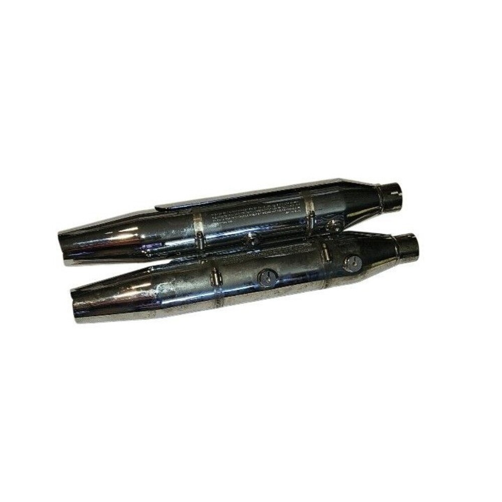 Harley Davidson OEM Chrome Touring Exhaust Mufflers Slip On Pair Twin Cam